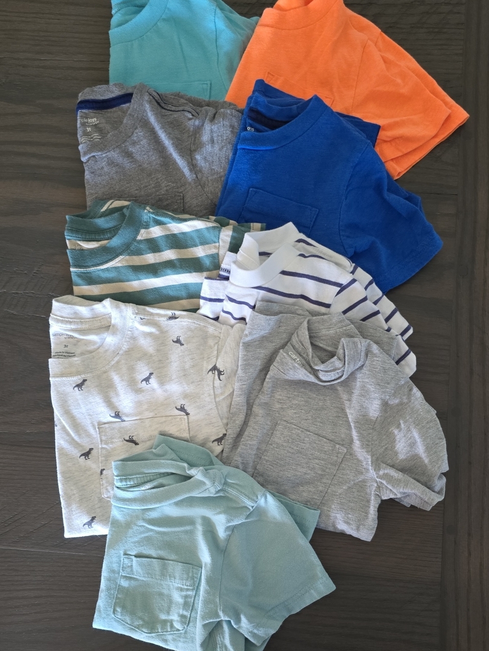 Simple Joys/Carters Short Sleeve Tees - Lot of 9 Size 3T